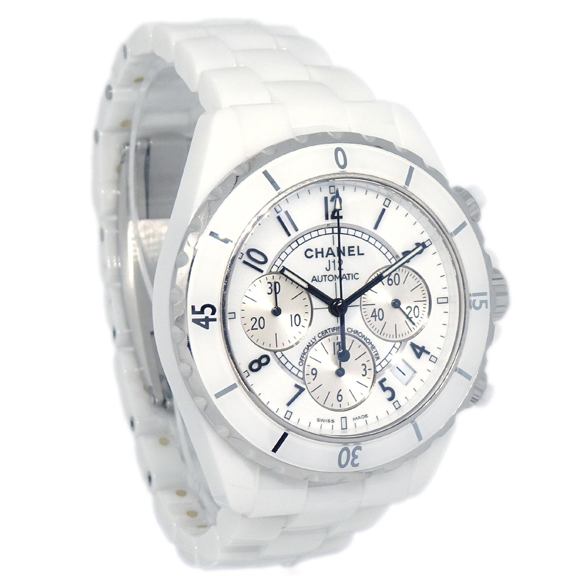 Chanel Ref.H1007 J12 Chronograph 41mm Self-winding Watch Ceramic SS