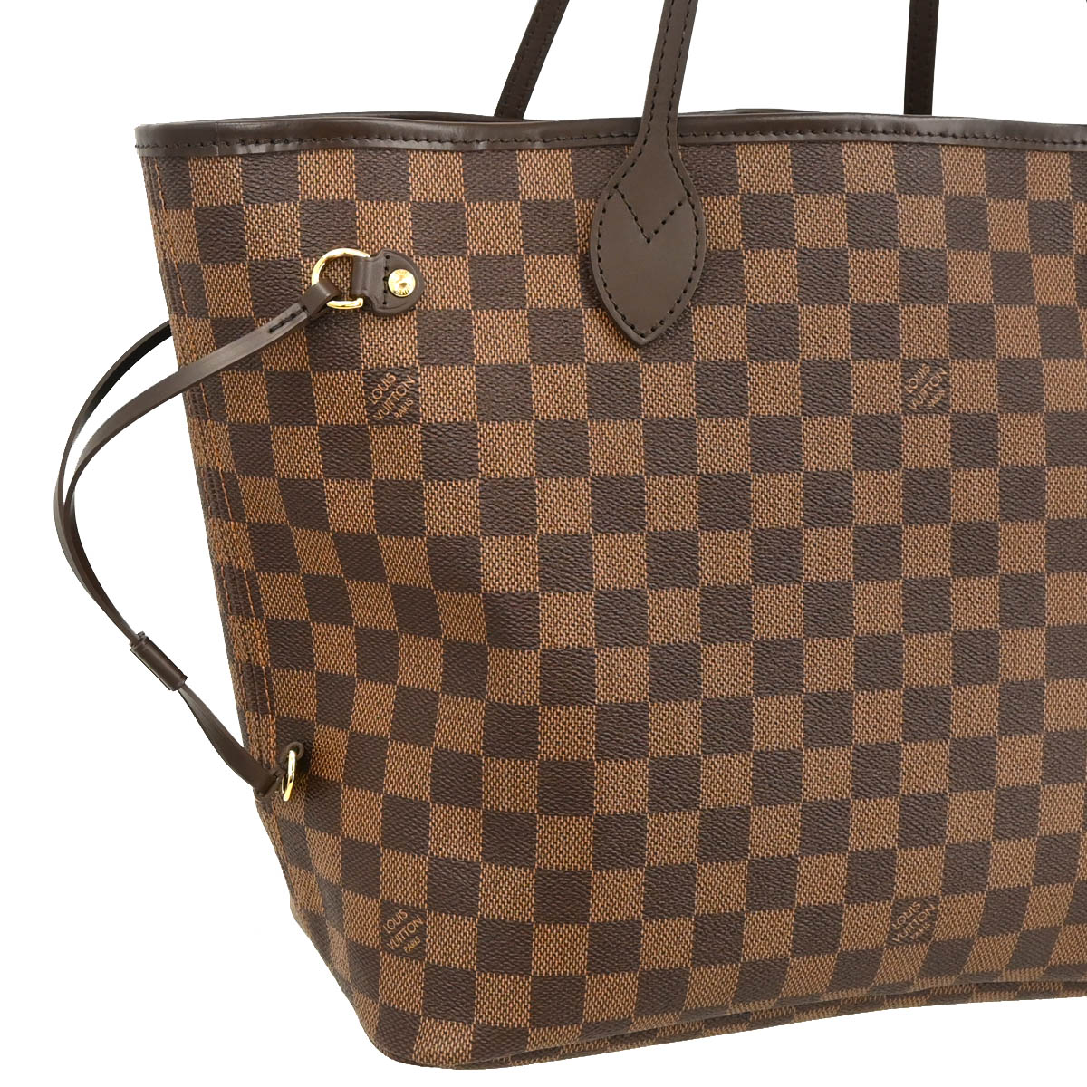 Louis Vuitton 2012 Damier Neverfull MM Shoulder Tote Bag N51105
