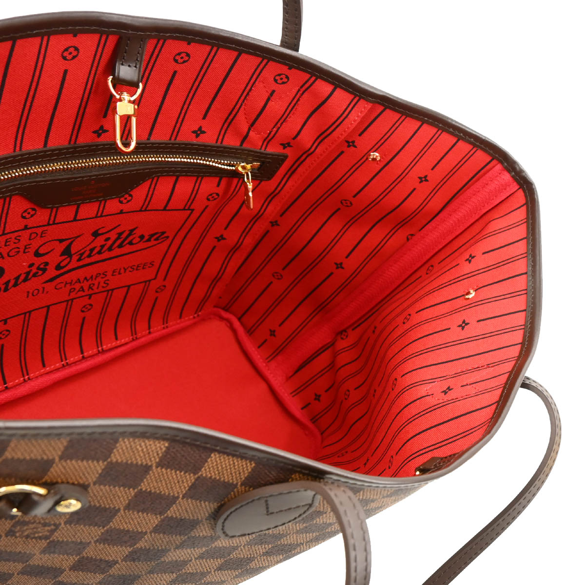 Louis Vuitton 2012 Damier Neverfull MM Shoulder Tote Bag N51105