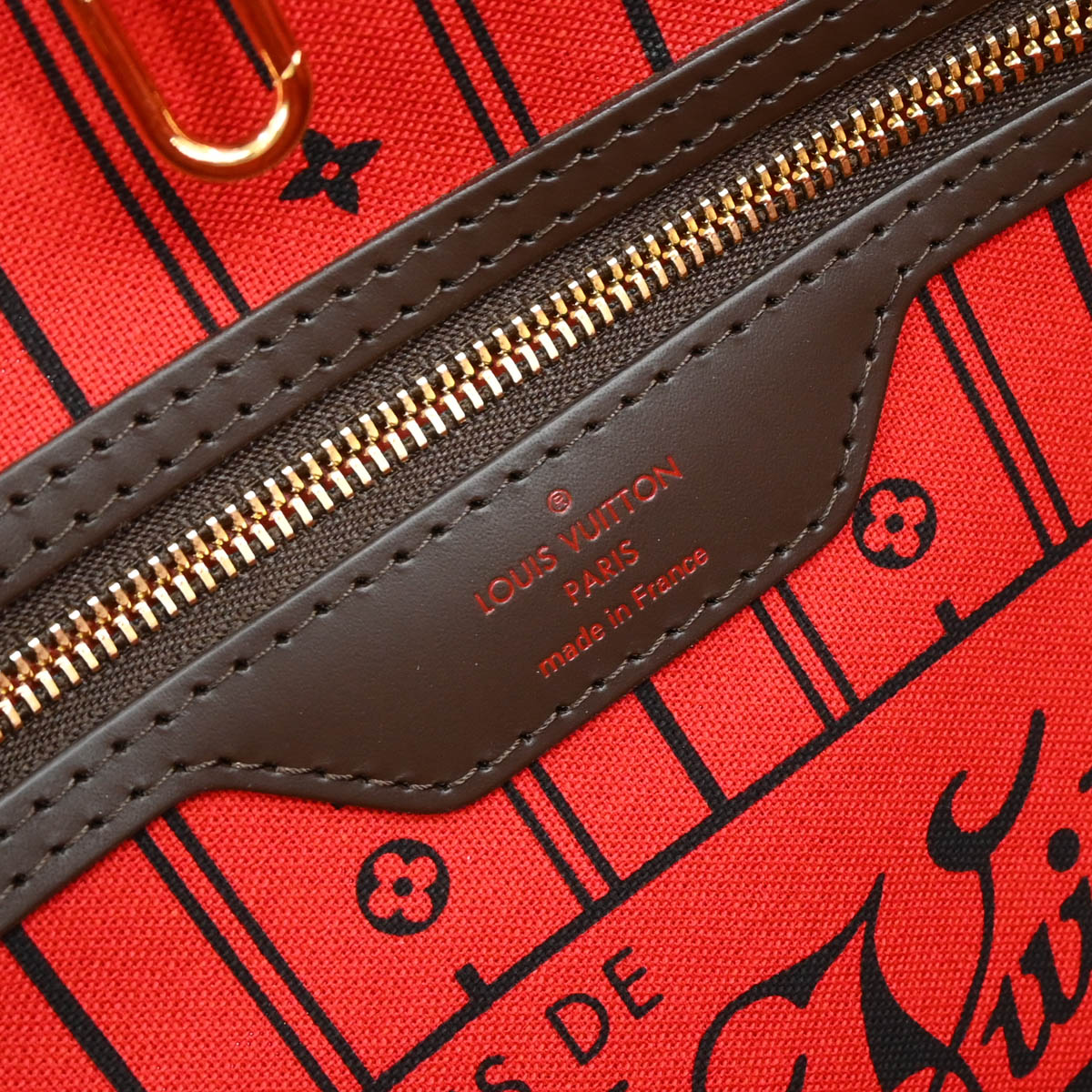 Louis Vuitton 2012 Damier Neverfull MM Shoulder Tote Bag N51105