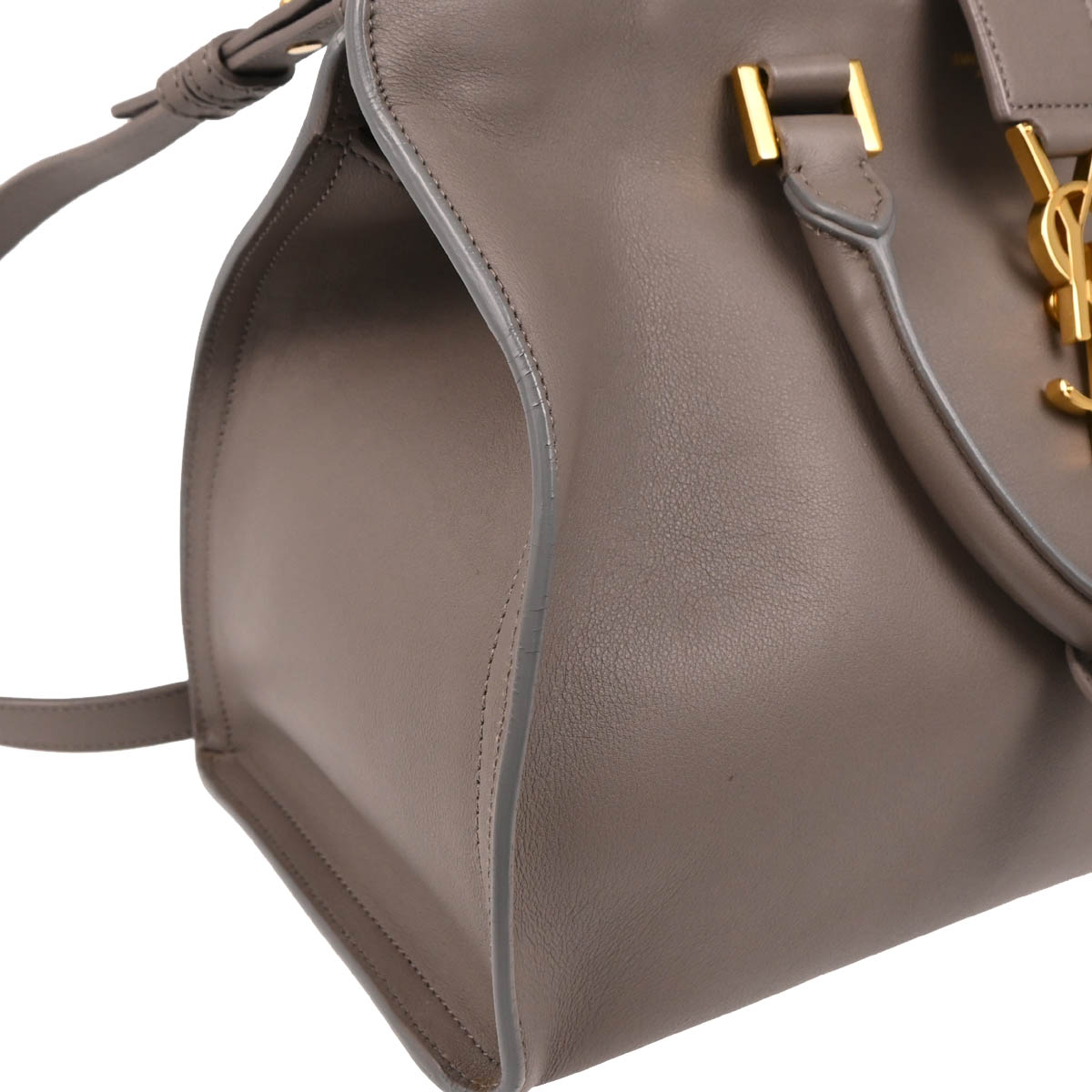 Saint Laurent Gray Leather Baby Cabas 2way Shoulder Handbag