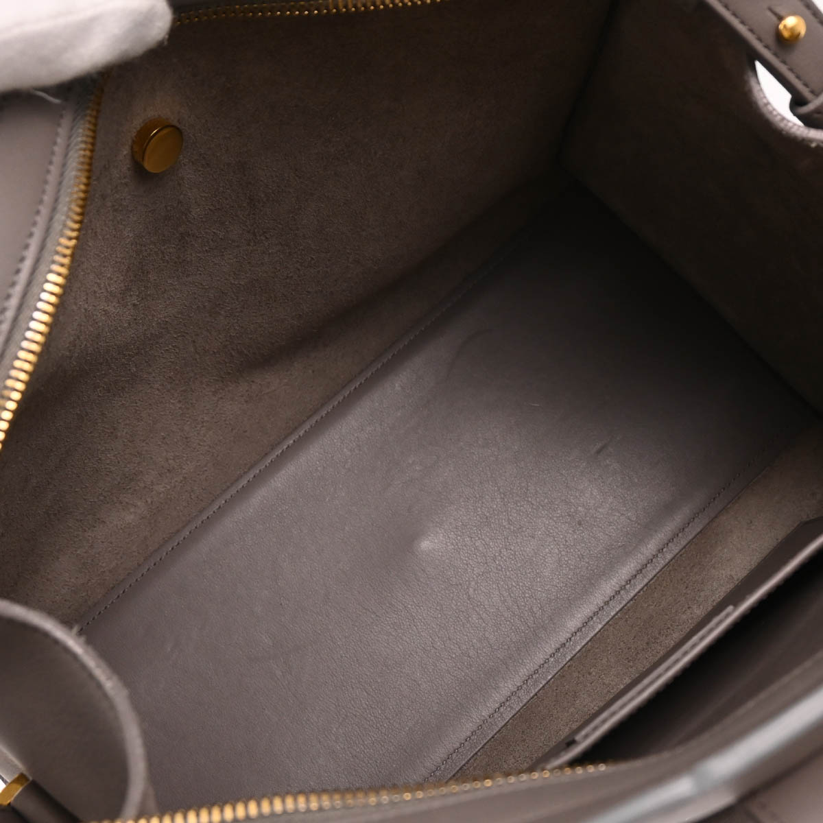 Saint Laurent Gray Leather Baby Cabas 2way Shoulder Handbag