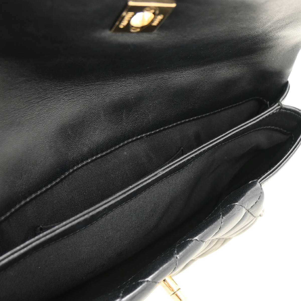 Chanel 2018 Black Lambskin Pouch Clutch Bag