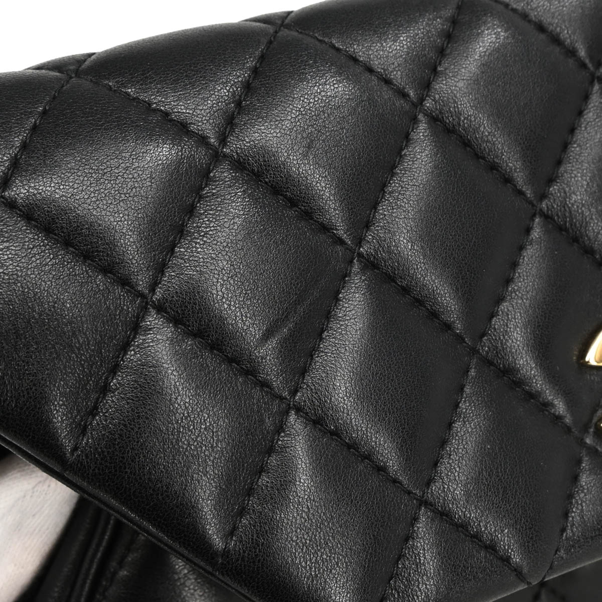 Chanel 2018 Black Lambskin Pouch Clutch Bag