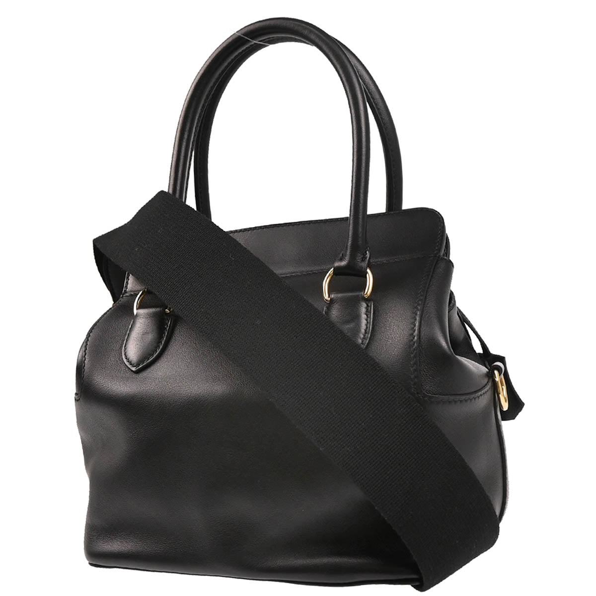 Hermes 2018 Black Veau Swift Toolbox 20 2way Shoulder Handbag