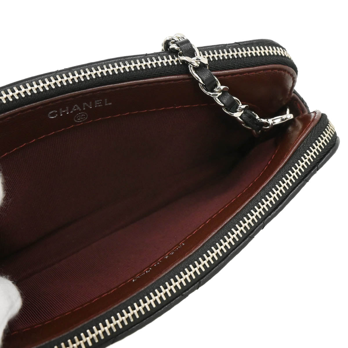 Chanel 2017 Black Lambskin WOC Shoulder Wallet Bag