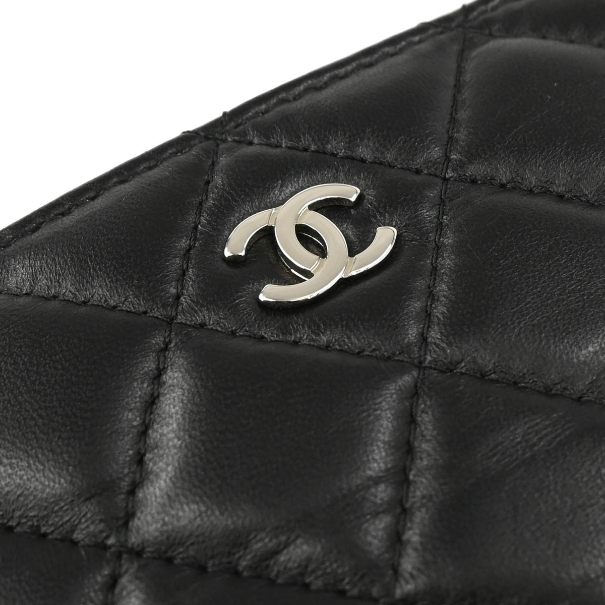 Chanel 2017 Black Lambskin WOC Shoulder Wallet Bag