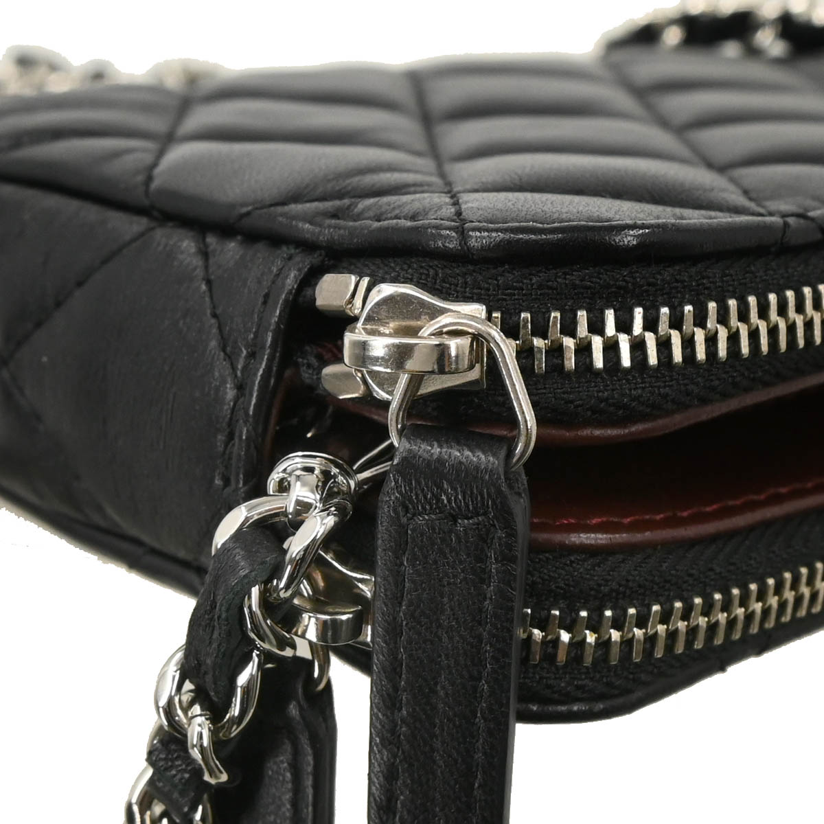 Chanel 2017 Black Lambskin WOC Shoulder Wallet Bag