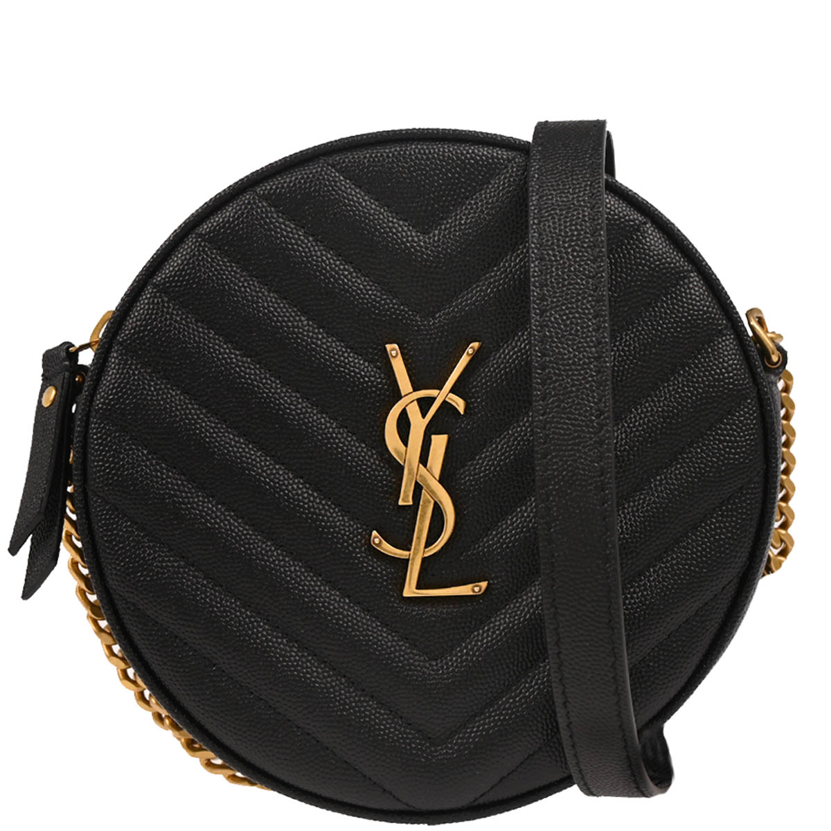Saint Laurent Black Leather Vinyle Shoulder Bag