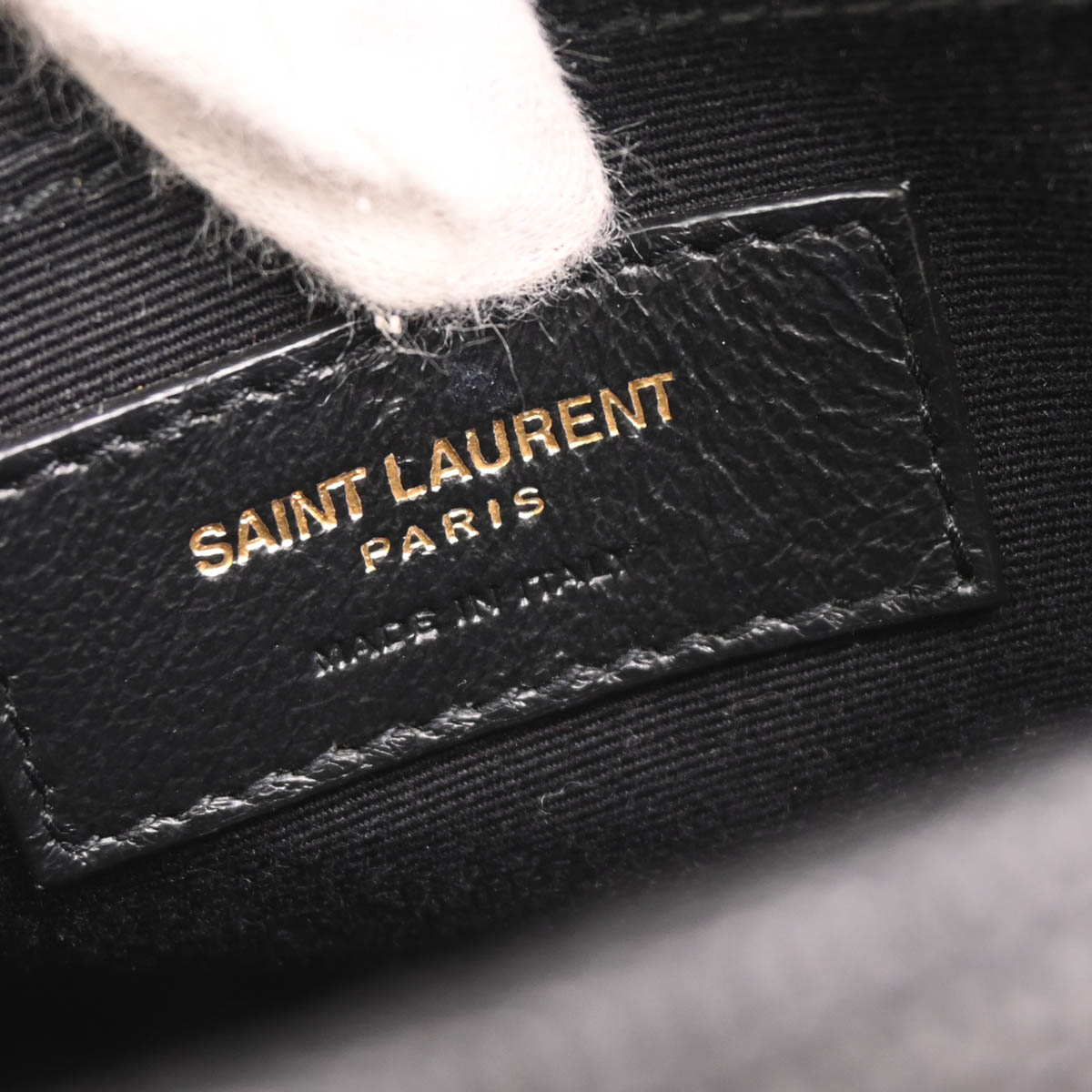 Saint Laurent Black Leather Vinyle Shoulder Bag