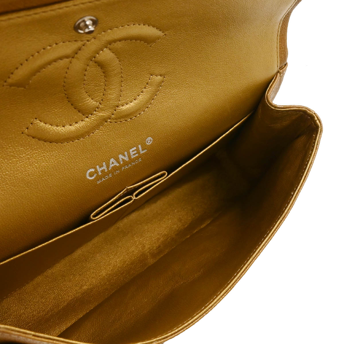 Chanel 2012-2013 Brown Caviar Medium Classic Double Flap Shoulder Bag