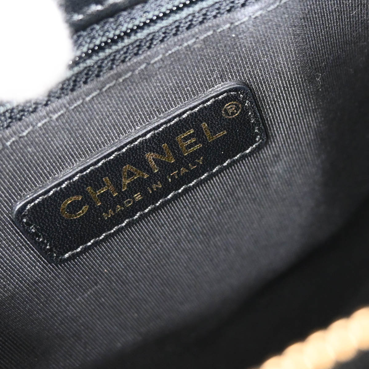 Chanel 2017-2018 Black Lambskin Chevron Handbag