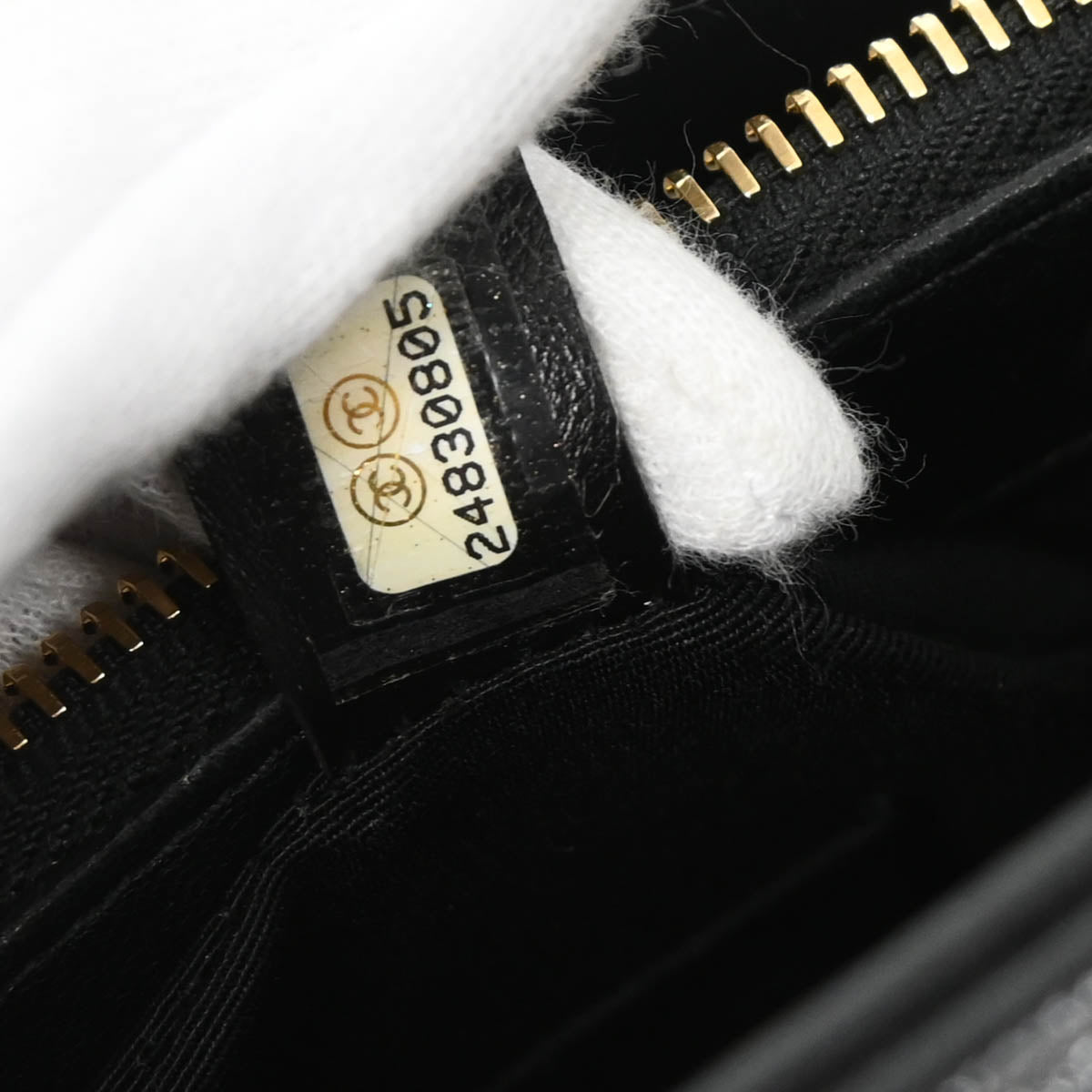 Chanel 2017-2018 Black Lambskin Chevron Handbag