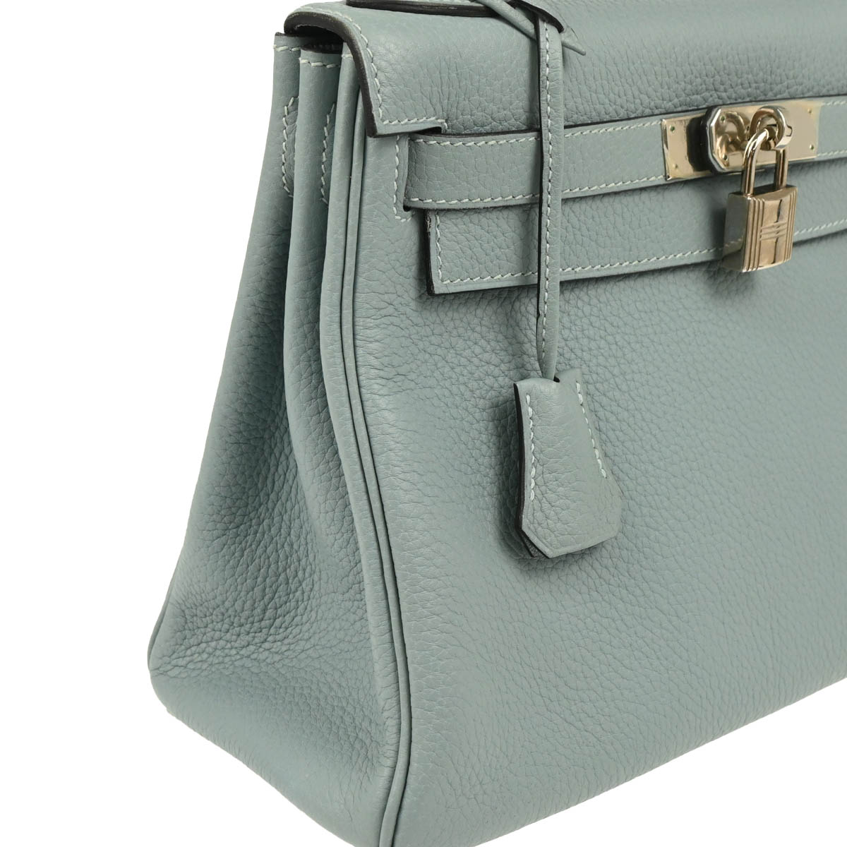 Hermes 2012 Ciel Taurillon Clemence Kelly 28 Retourne 2way Shoulder Handbag