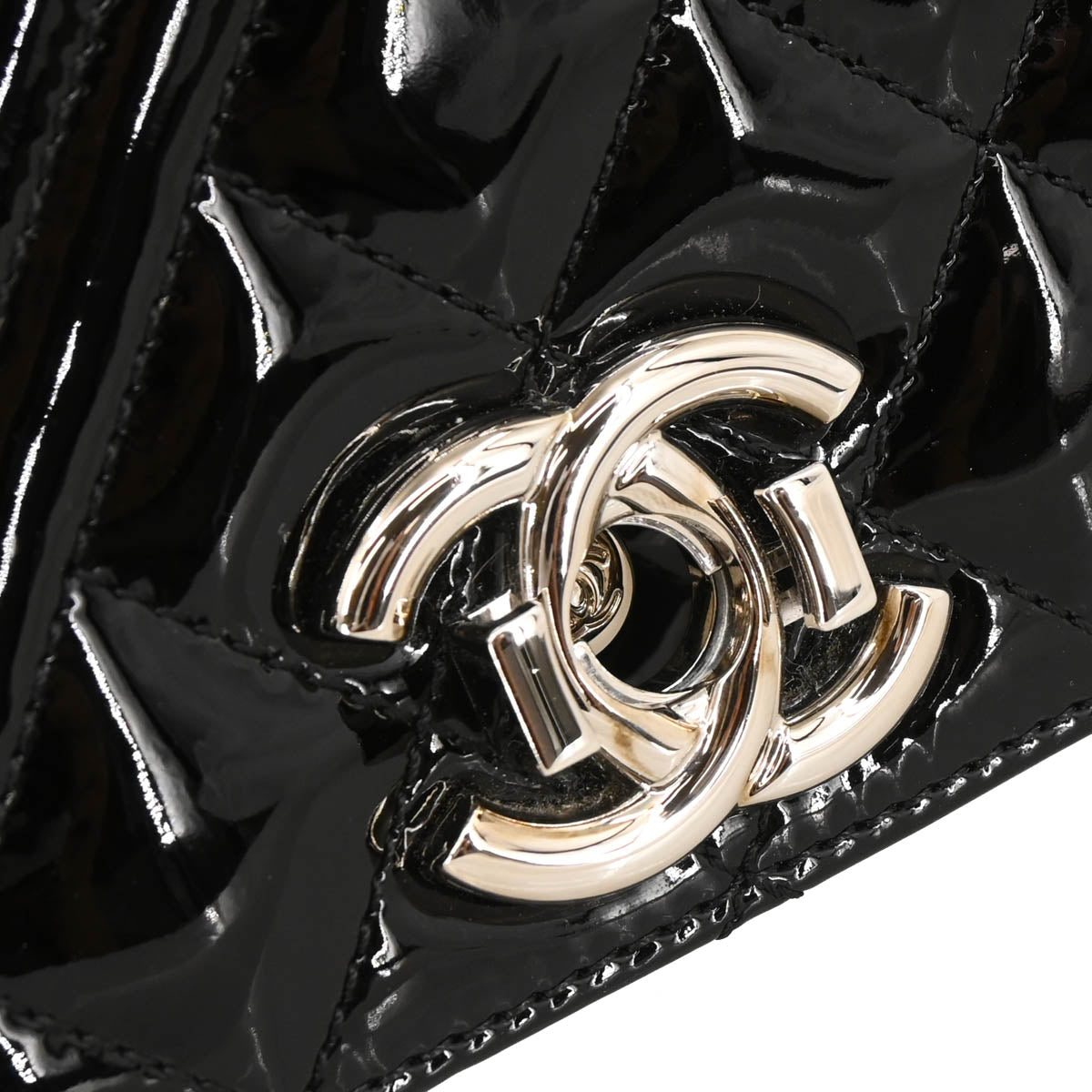 Chanel 2016-2017 Black Patent Leather Shoulder Bag