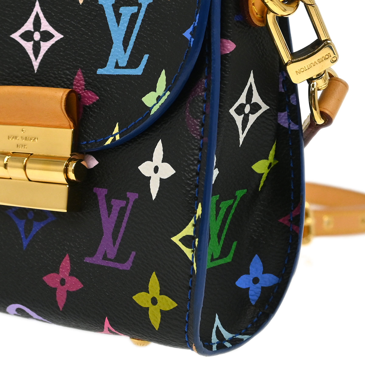 Louis Vuitton 2012 Black Multicolor Heart Breaker Shoulder Bag M40659