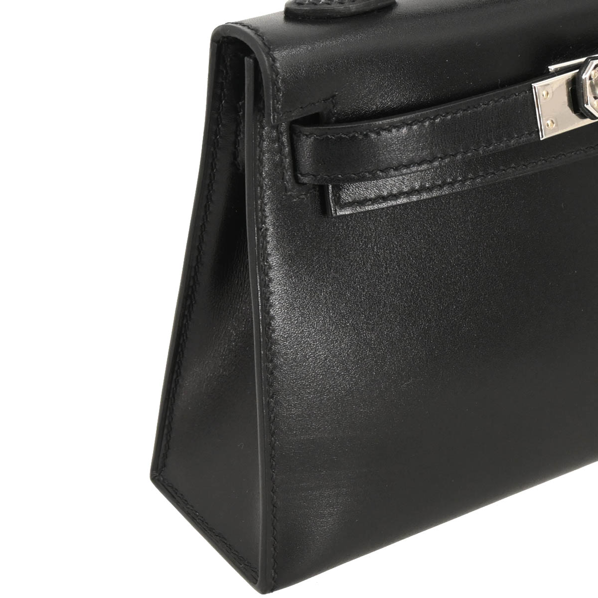 Hermes 2019 Black Box Calf Mini Kelly 20 2way Shoulder Sellier Handbag