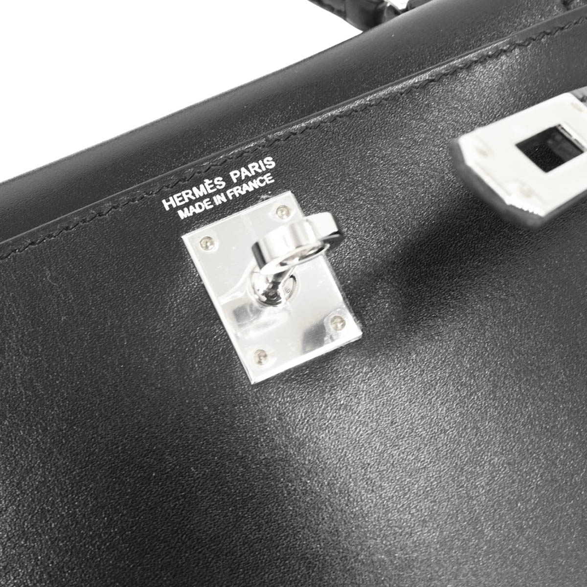 Hermes 2019 Black Box Calf Mini Kelly 20 2way Shoulder Sellier Handbag