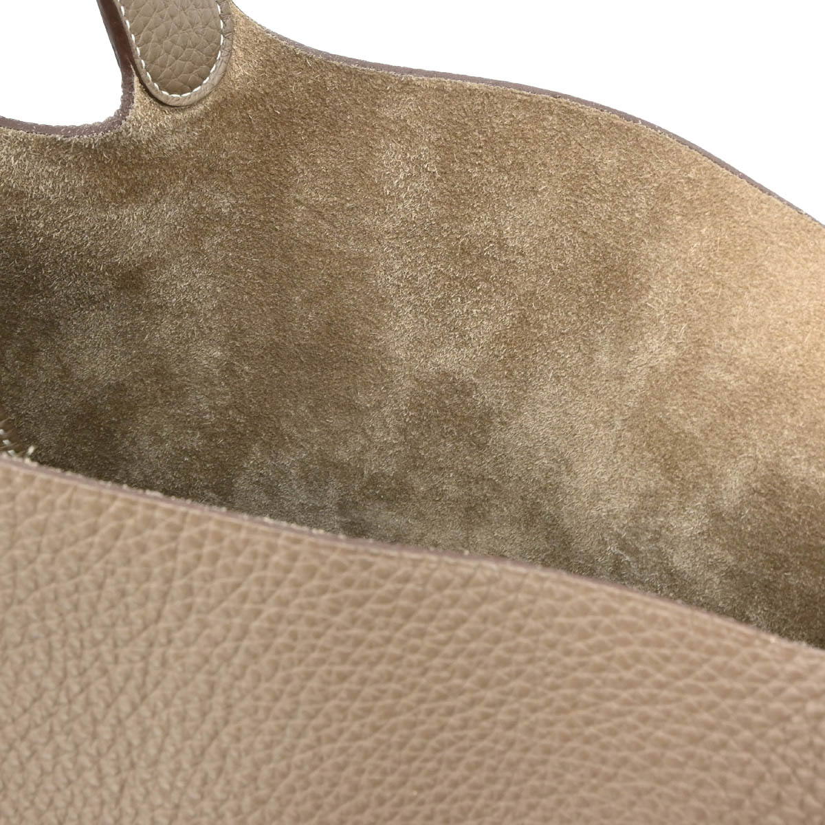 Hermes 2012 Etoupe Taurillon Clemence Picotin Lock 26 GM Handbag