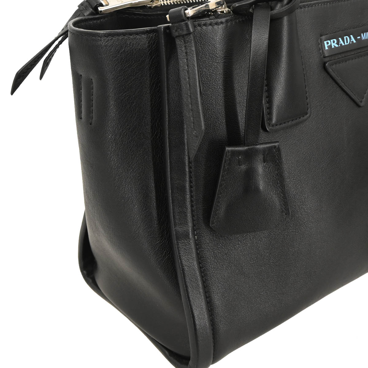 Prada Black Leather Concept 2way Handbag