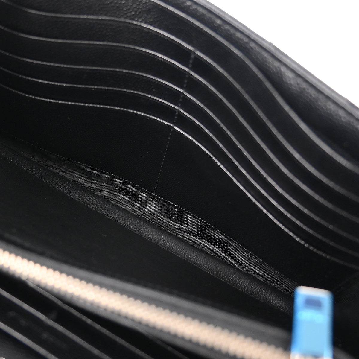 Saint Laurent 2018 Black Cassandre WOC Shoulder Wallet Bag