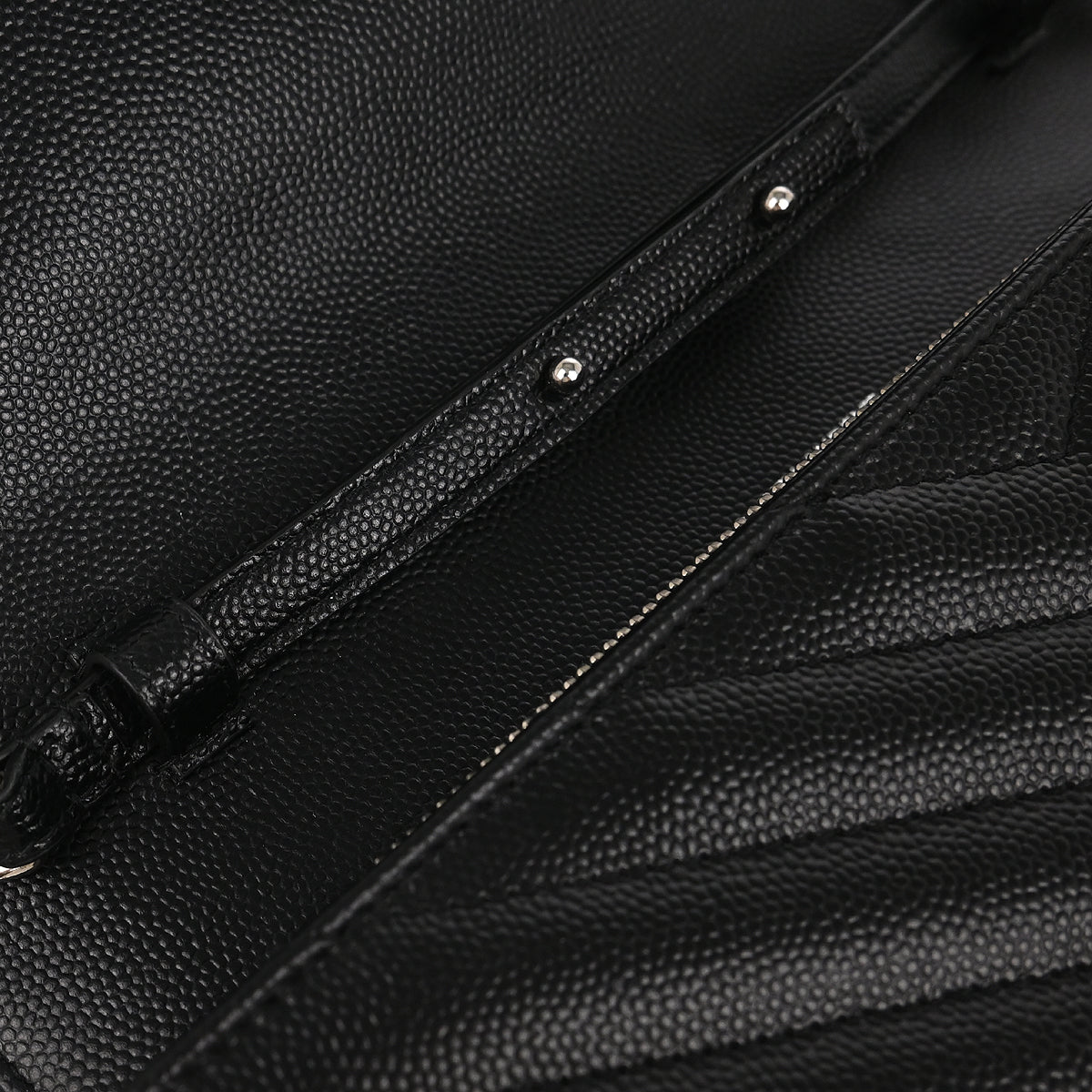 Saint Laurent 2018 Black Cassandre WOC Shoulder Wallet Bag