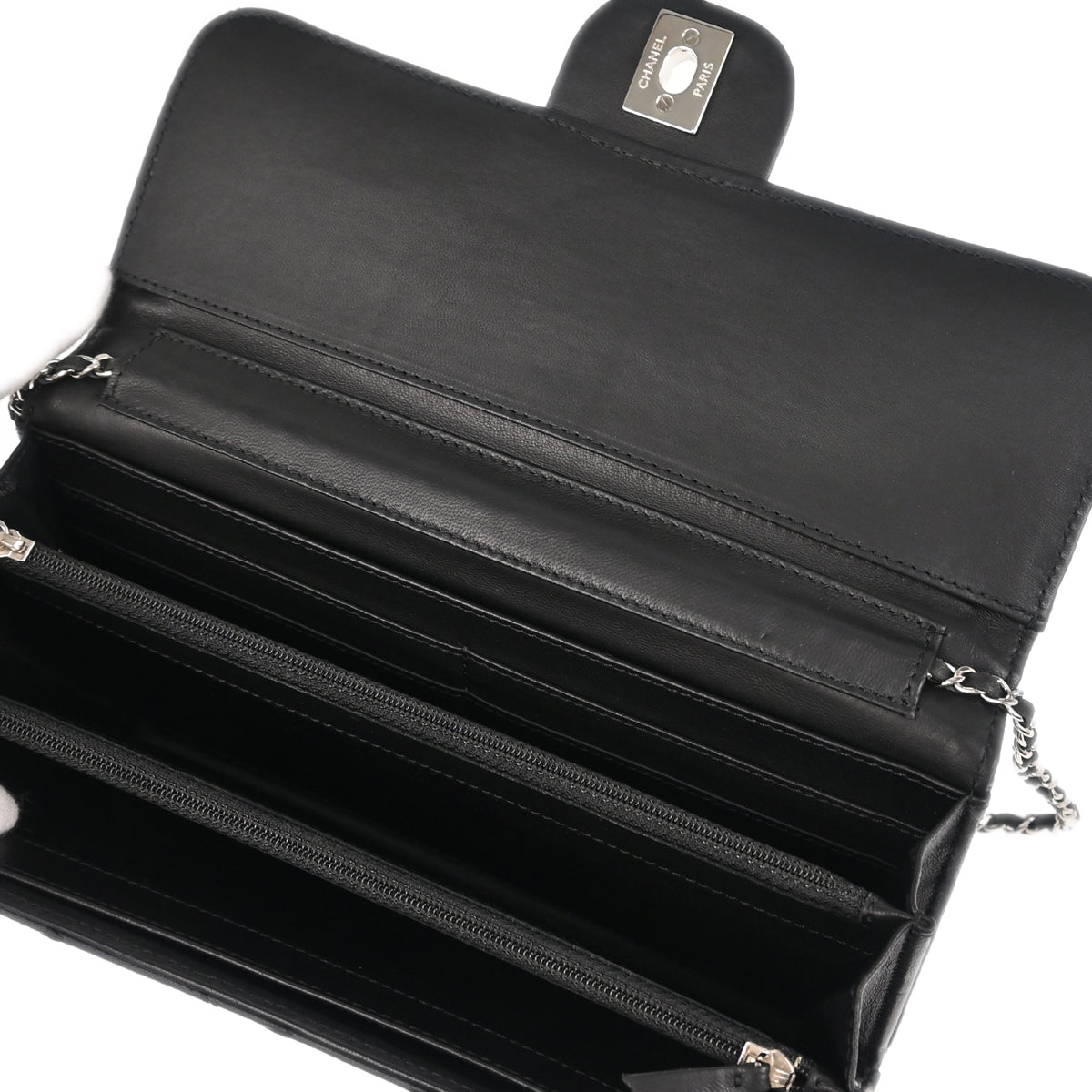 Chanel 2010-2011 Black Calfskin Ultra Stitch WOC Chain Shoulder Wallet Bag