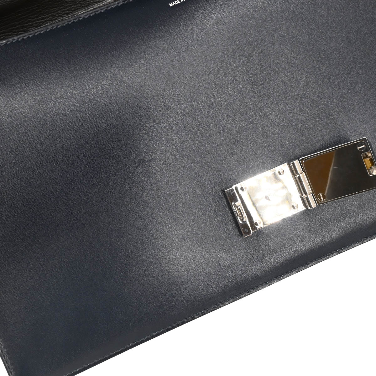 Hermes 2012 Blue Minuit Box Calf Illico Elan 32 Handbag
