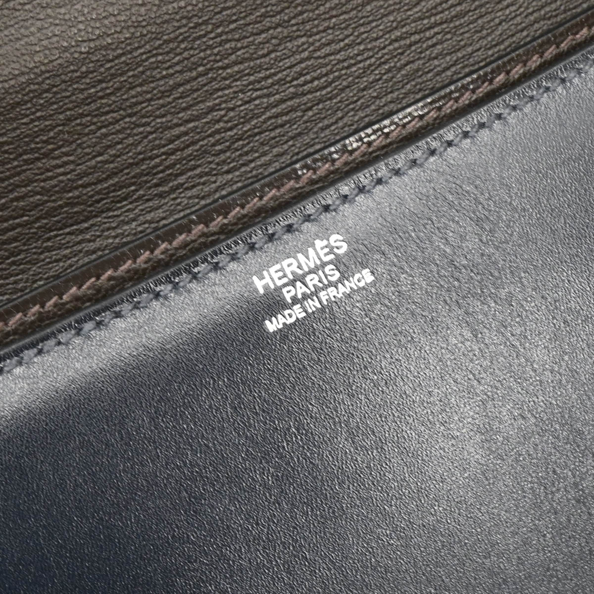 Hermes 2012 Blue Minuit Box Calf Illico Elan 32 Handbag