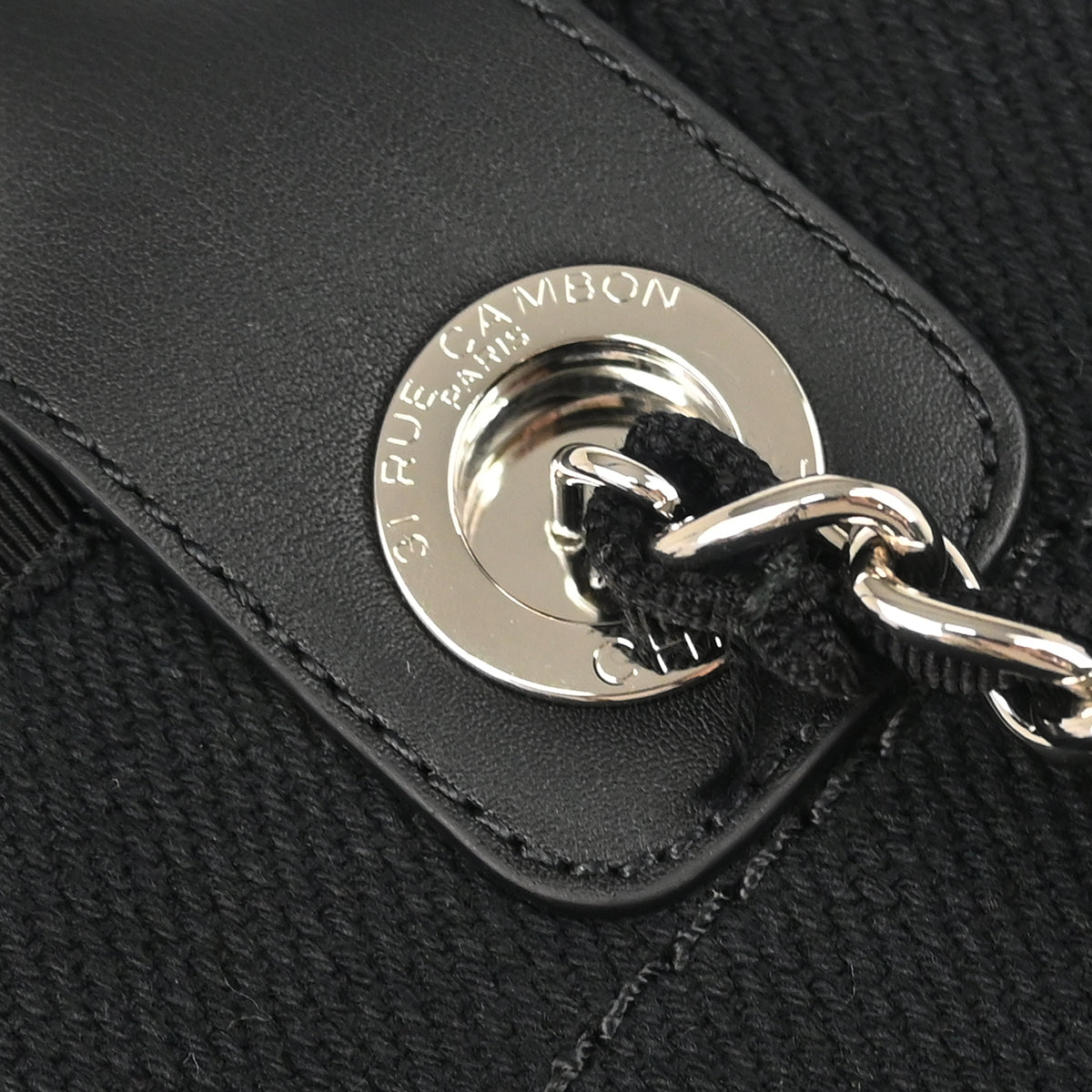 Chanel 2019 Black Canvas Small Deauville Shoulder Tote Bag