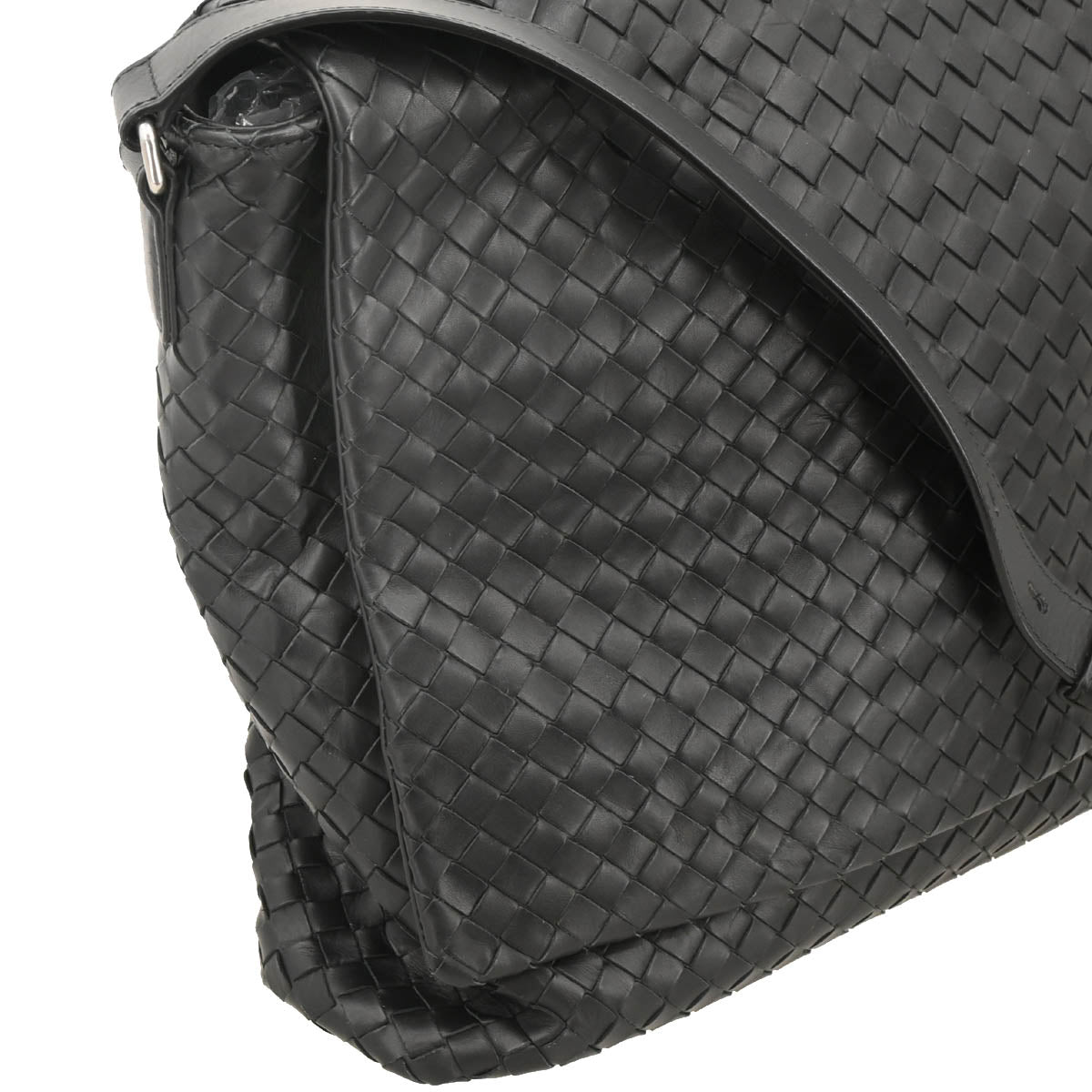 Bottega Veneta Black Intrecciato Shoulder Bag