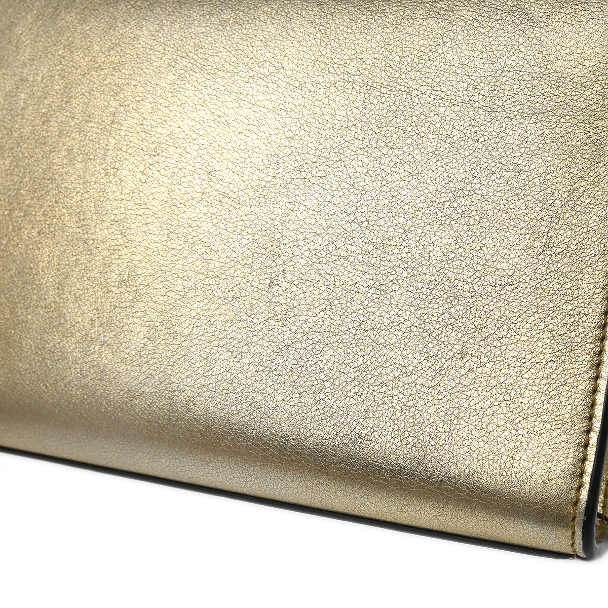 Saint Laurent 2018 Gold Leather Kate WOC Shoulder Wallet Bag