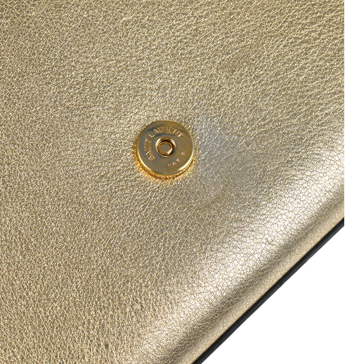 Saint Laurent 2018 Gold Leather Kate WOC Shoulder Wallet Bag