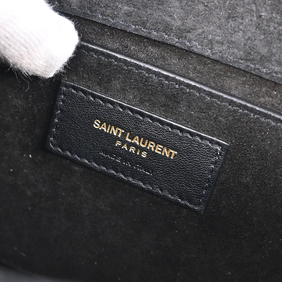 Saint Laurent 2018 Gold Leather Kate WOC Shoulder Wallet Bag