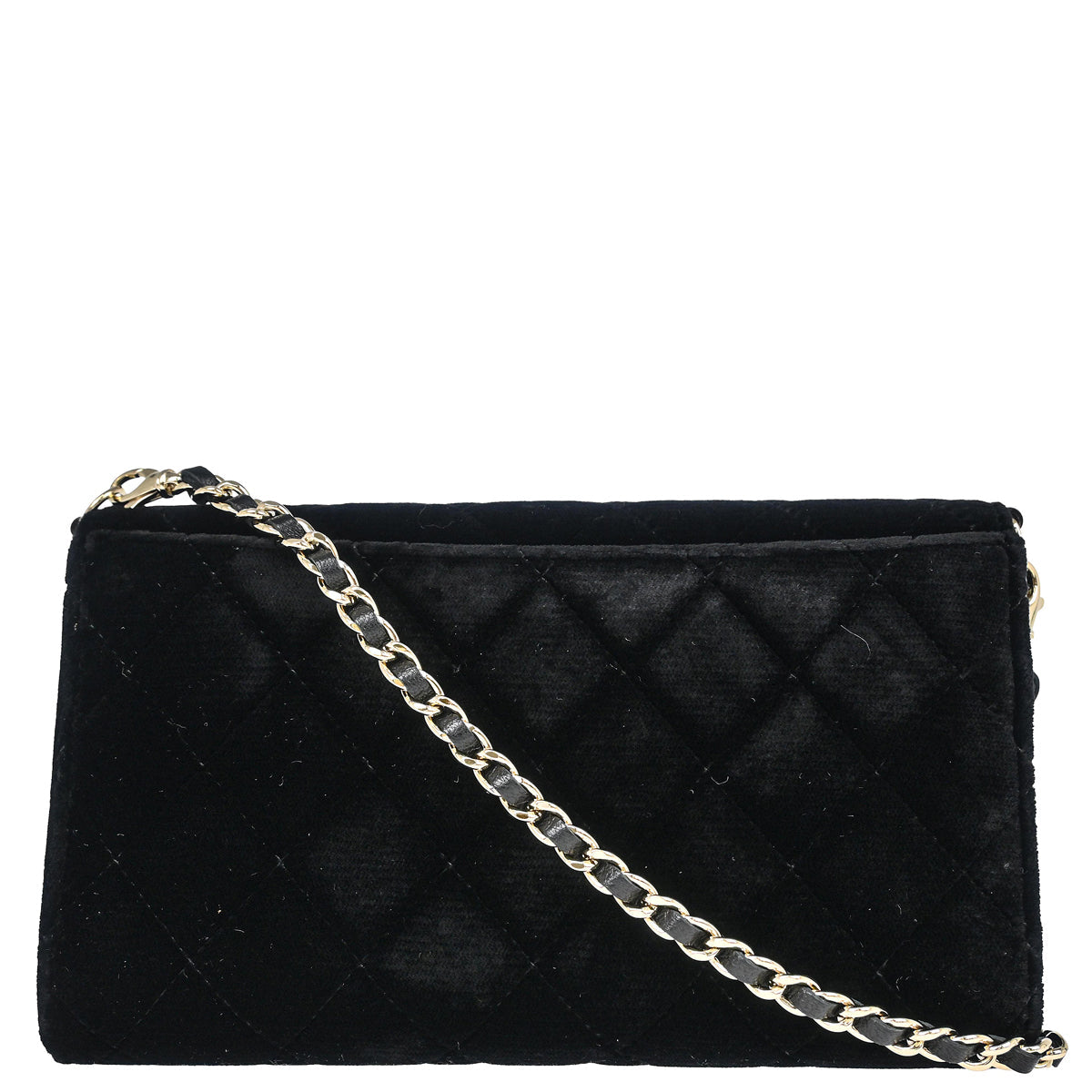 Chanel 2015-2016 Black Velvet Chain Handbag