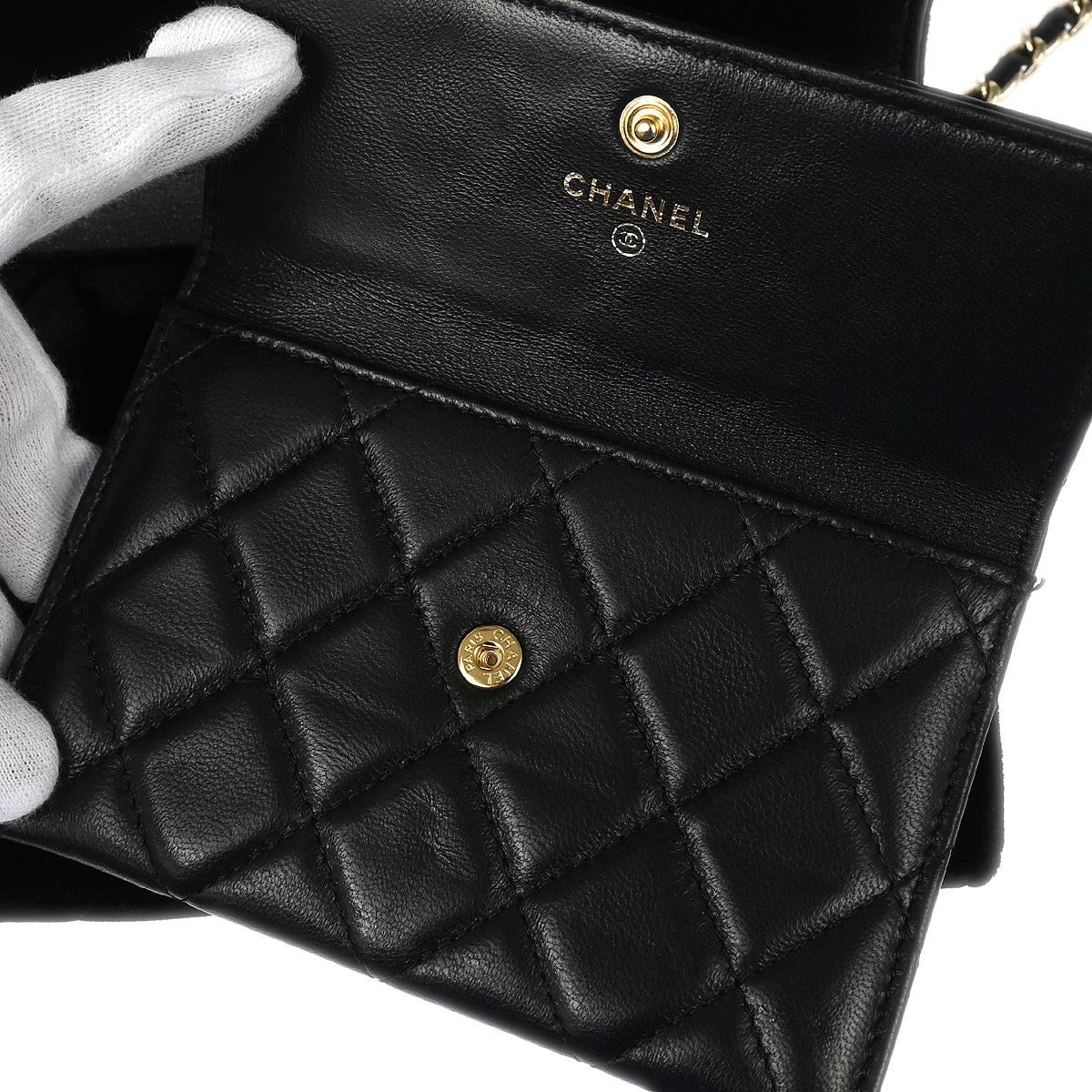 Chanel 2015-2016 Black Velvet Chain Handbag