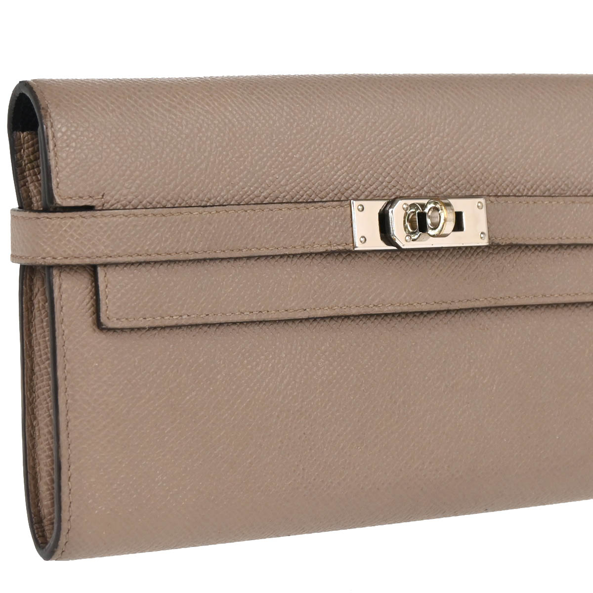 Hermes Tourterelle Gray Epsom Kelly Wallet