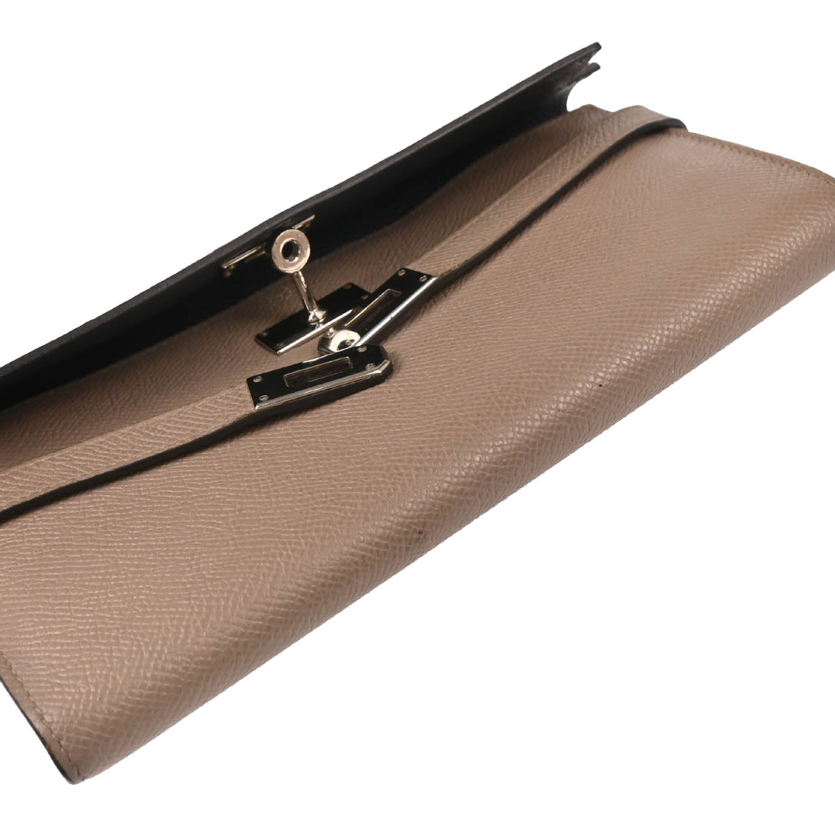 Hermes Tourterelle Gray Epsom Kelly Wallet