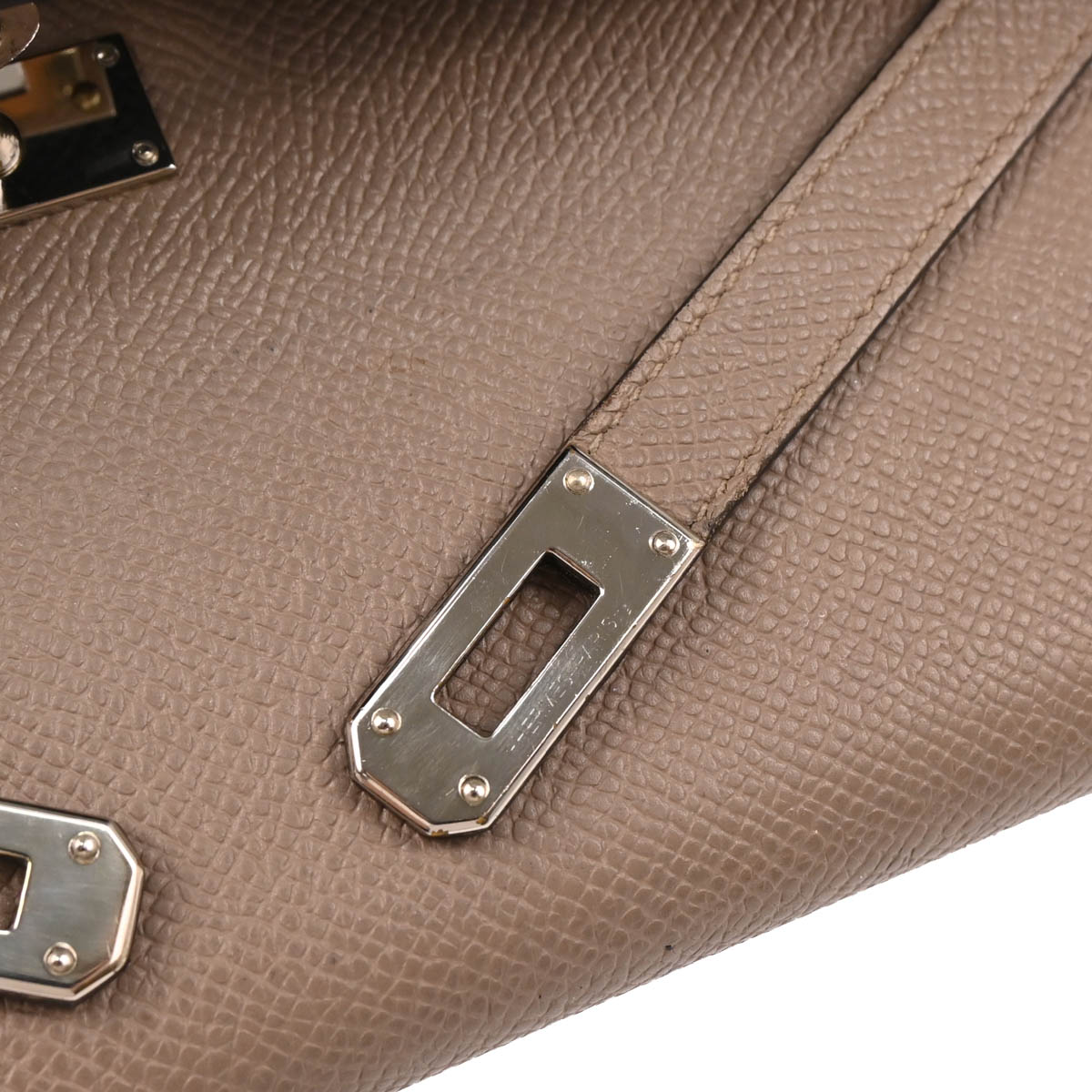 Hermes Tourterelle Gray Epsom Kelly Wallet