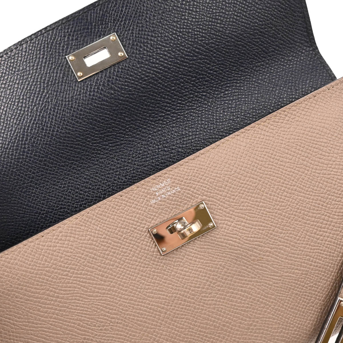 Hermes Tourterelle Gray Epsom Kelly Wallet