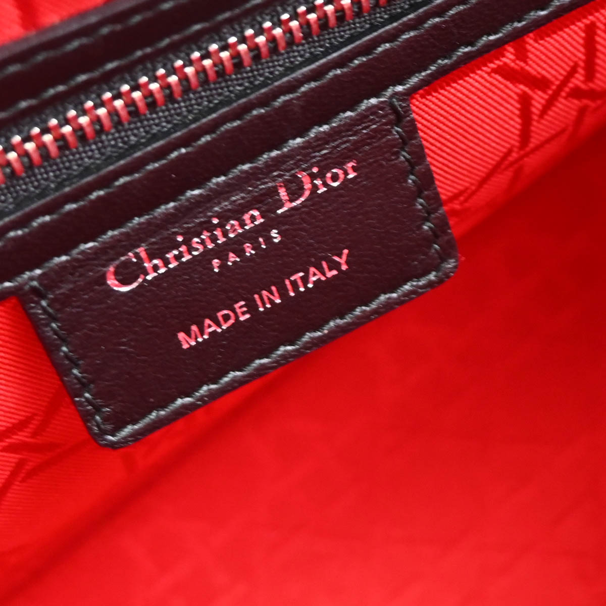 Christian Dior 2017 Black Lambskin Large Lady Dior Cannage 2way Handbag