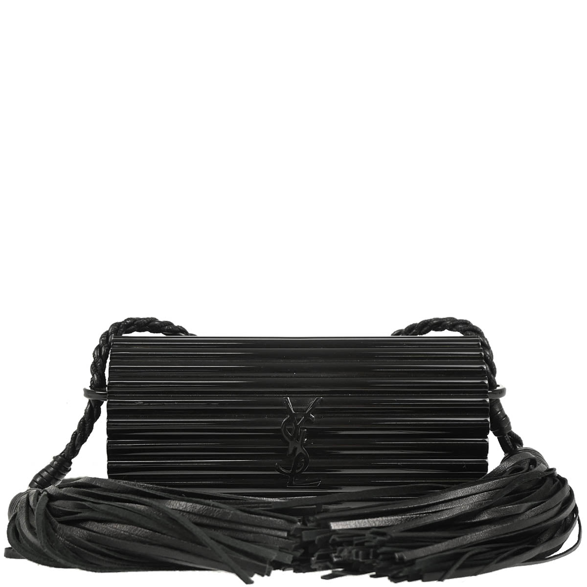 Saint Laurent Black Opyum Metal Tassel Shoulder Bag