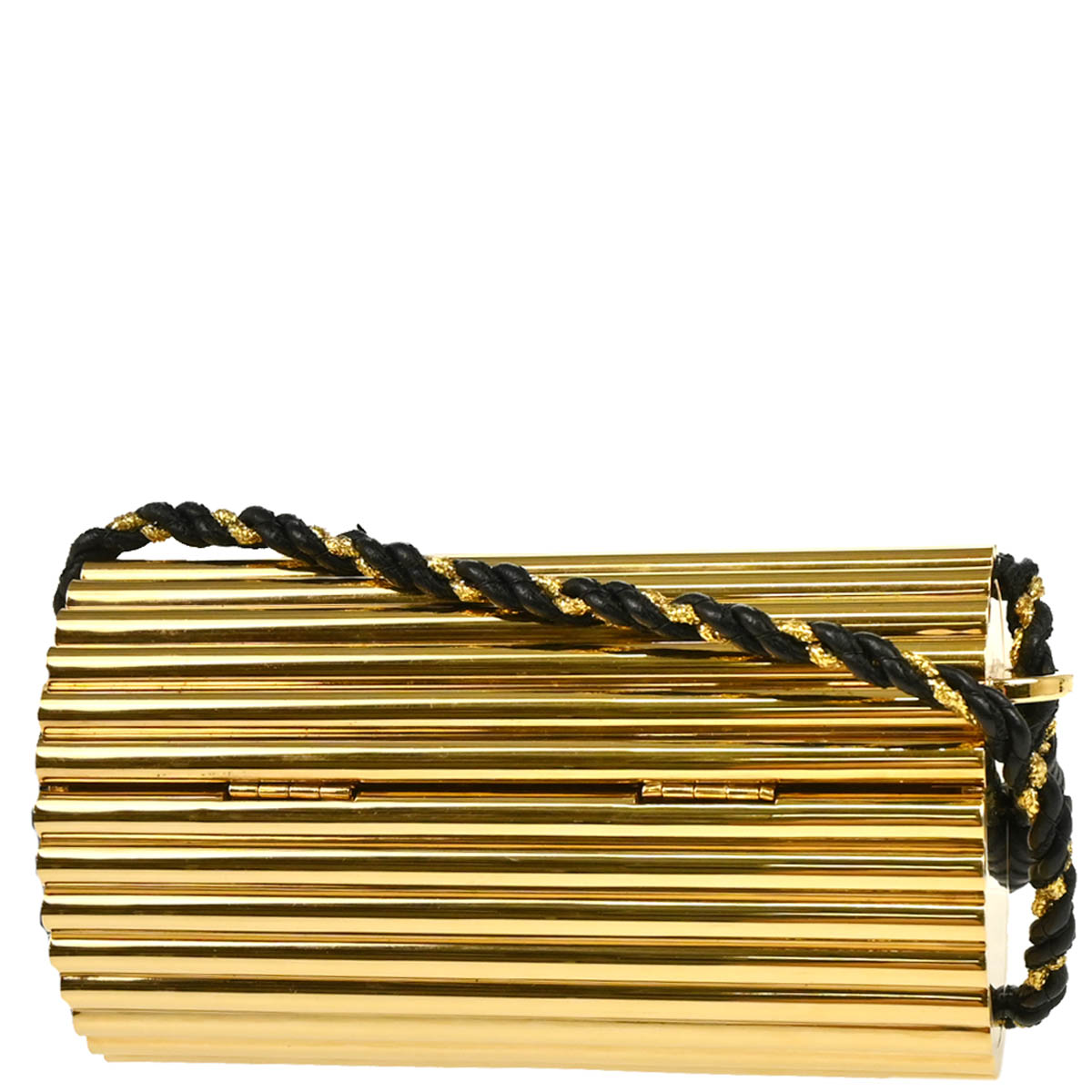 Saint Laurent Gold Metal Opyum Tassel Shoulder Bag