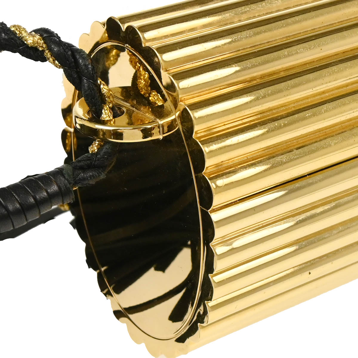 Saint Laurent Gold Metal Opyum Tassel Shoulder Bag