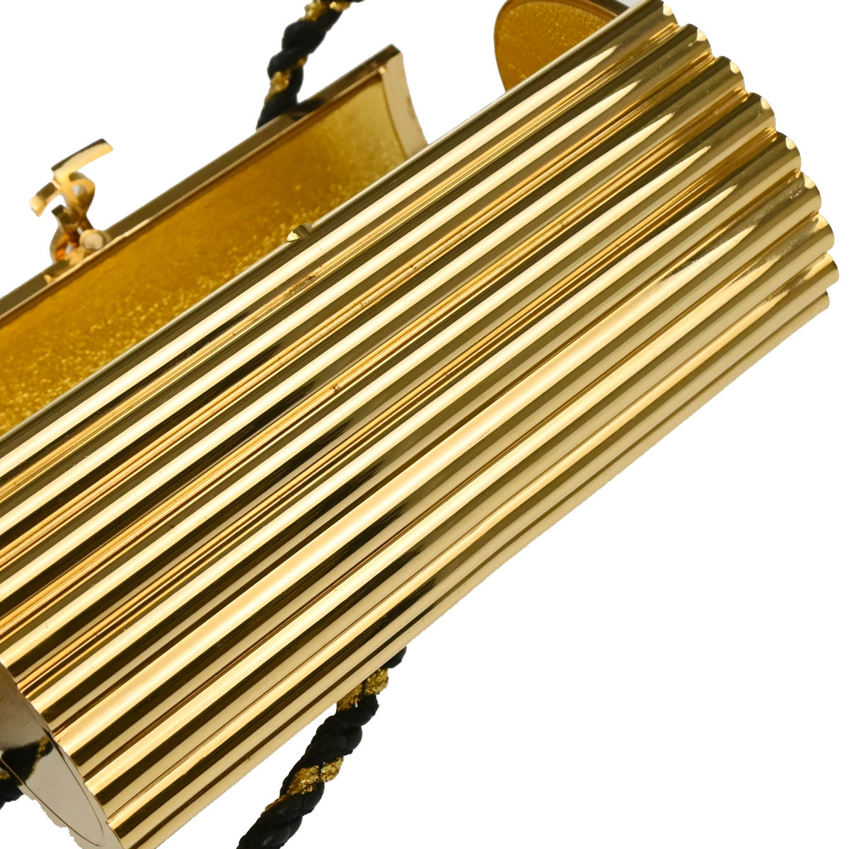 Saint Laurent Gold Metal Opyum Tassel Shoulder Bag