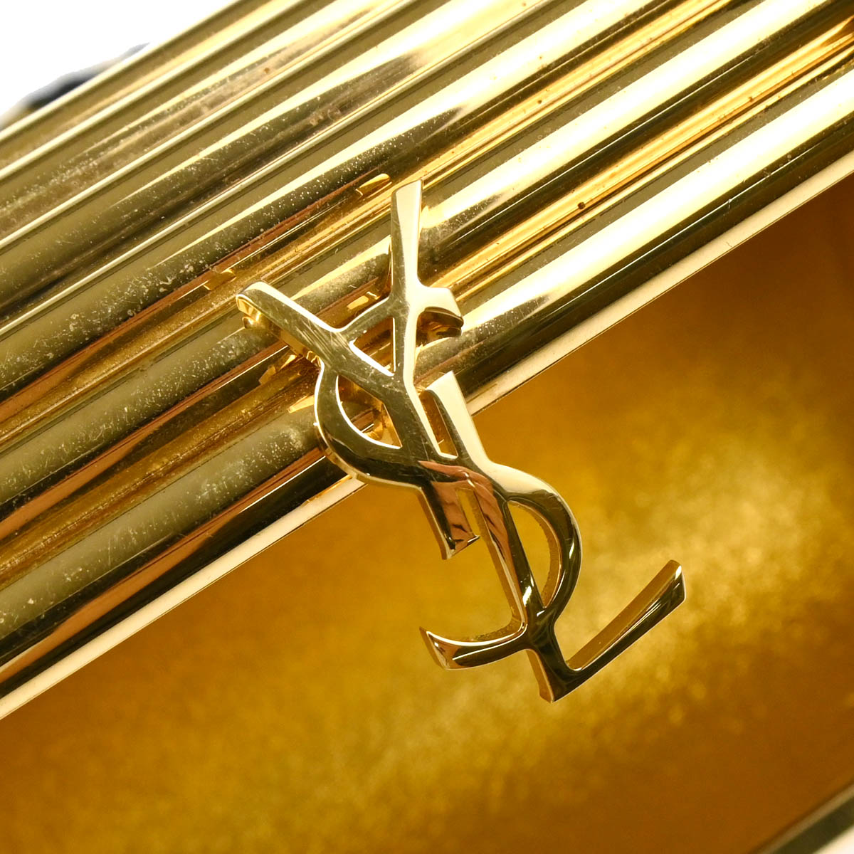 Saint Laurent Gold Metal Opyum Tassel Shoulder Bag