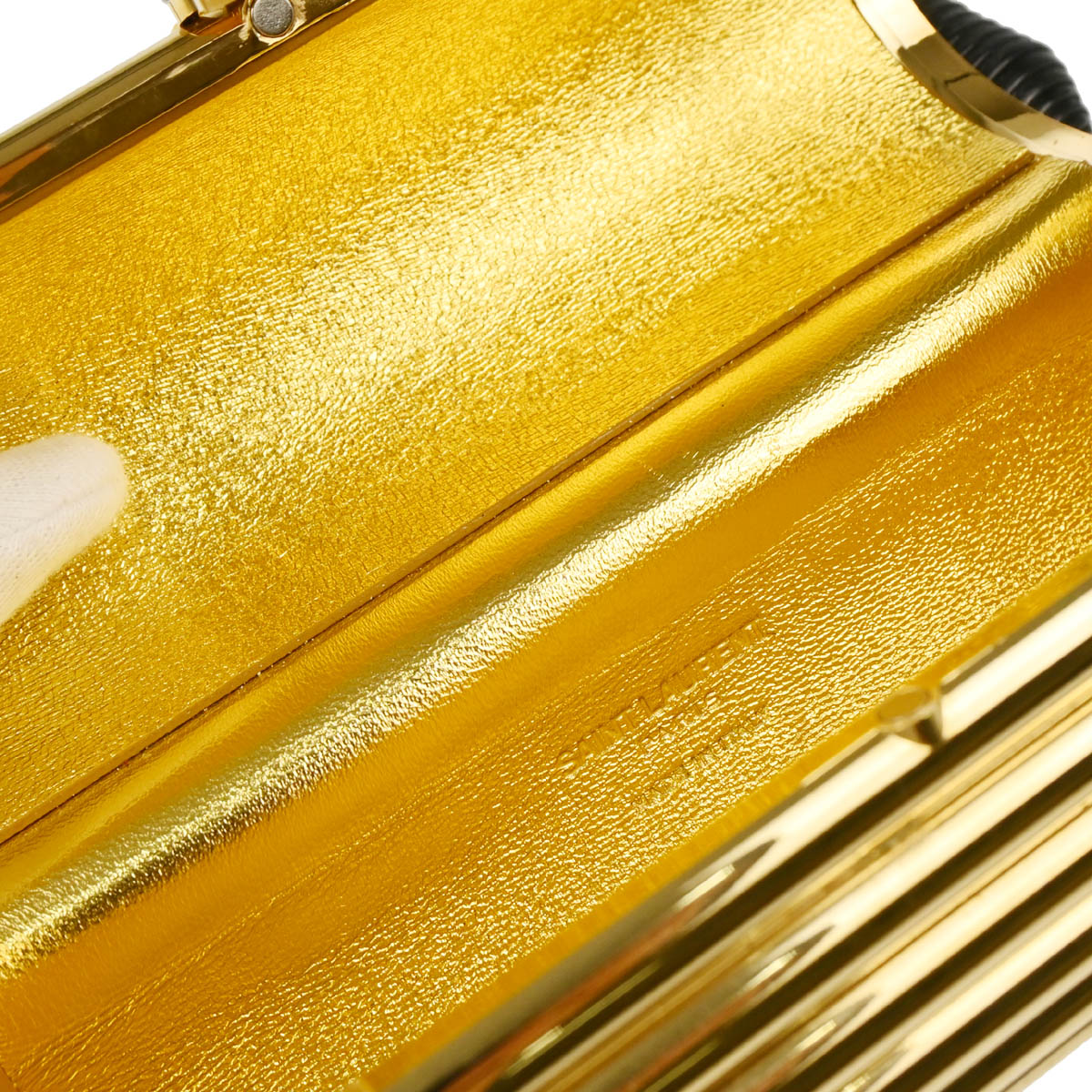 Saint Laurent Gold Metal Opyum Tassel Shoulder Bag