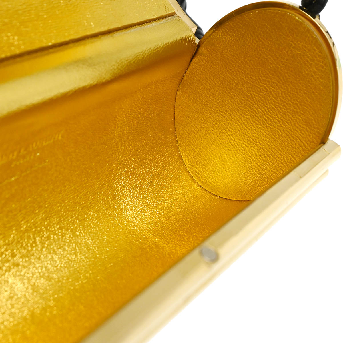 Saint Laurent Gold Metal Opyum Tassel Shoulder Bag