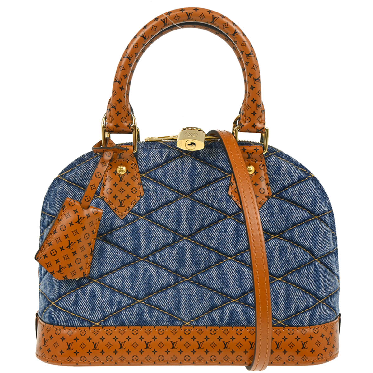 Louis Vuitton 2019 Denim Leather Malletage Alma BB 2way Shoulder Handbag M55048
