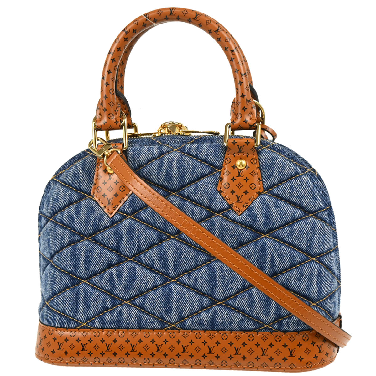 Louis Vuitton 2019 Denim Leather Malletage Alma BB 2way Shoulder Handbag M55048
